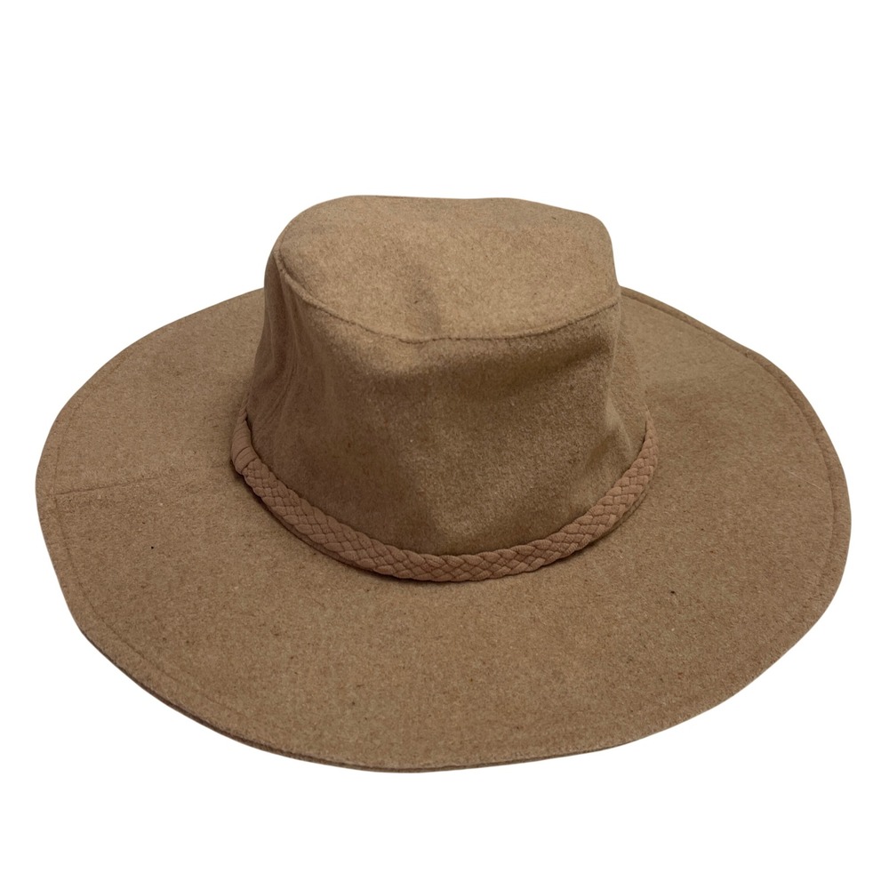 ASN Anthropologie Harper Hat Wool Floppy Boho Western Country Wide Brim NEW